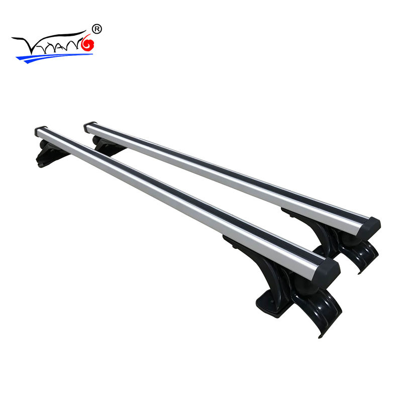 Aluminium Alloy Auto Roof Rack Cross Bars , A002 Silver Universal Cross Bars For Roof Rack With Three Clips