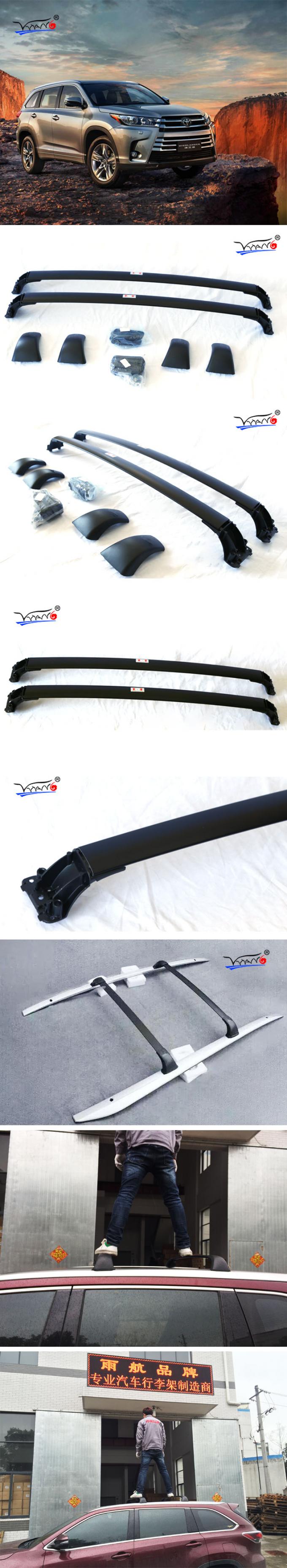 HIGHLANDER Toyota Roof Rack Cross Bars , B033 2015 2018 Closed Rail